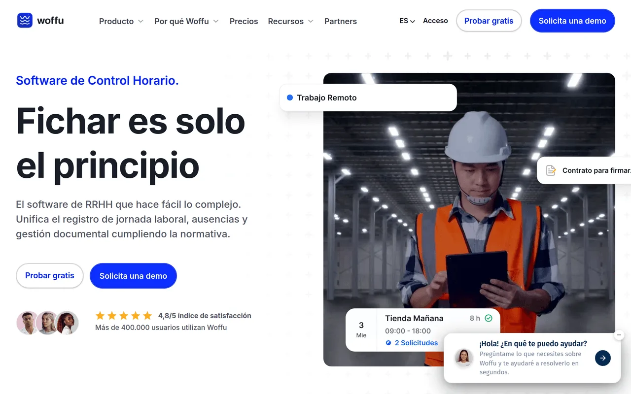 Web oficial de Woffu